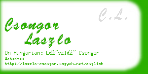 csongor laszlo business card